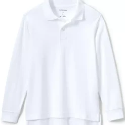 Kids Long Sleeve Interlock Polo Shirt