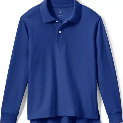 Kids Long Sleeve Interlock Polo Shirt