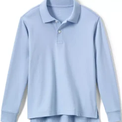 Kids Long Sleeve Interlock Polo Shirt
