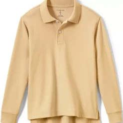 Kids Long Sleeve Interlock Polo Shirt