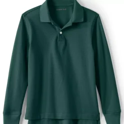 Kids Long Sleeve Mesh Polo Shirt