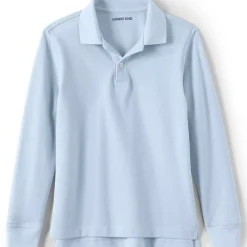 Kids Long Sleeve Mesh Polo Shirt