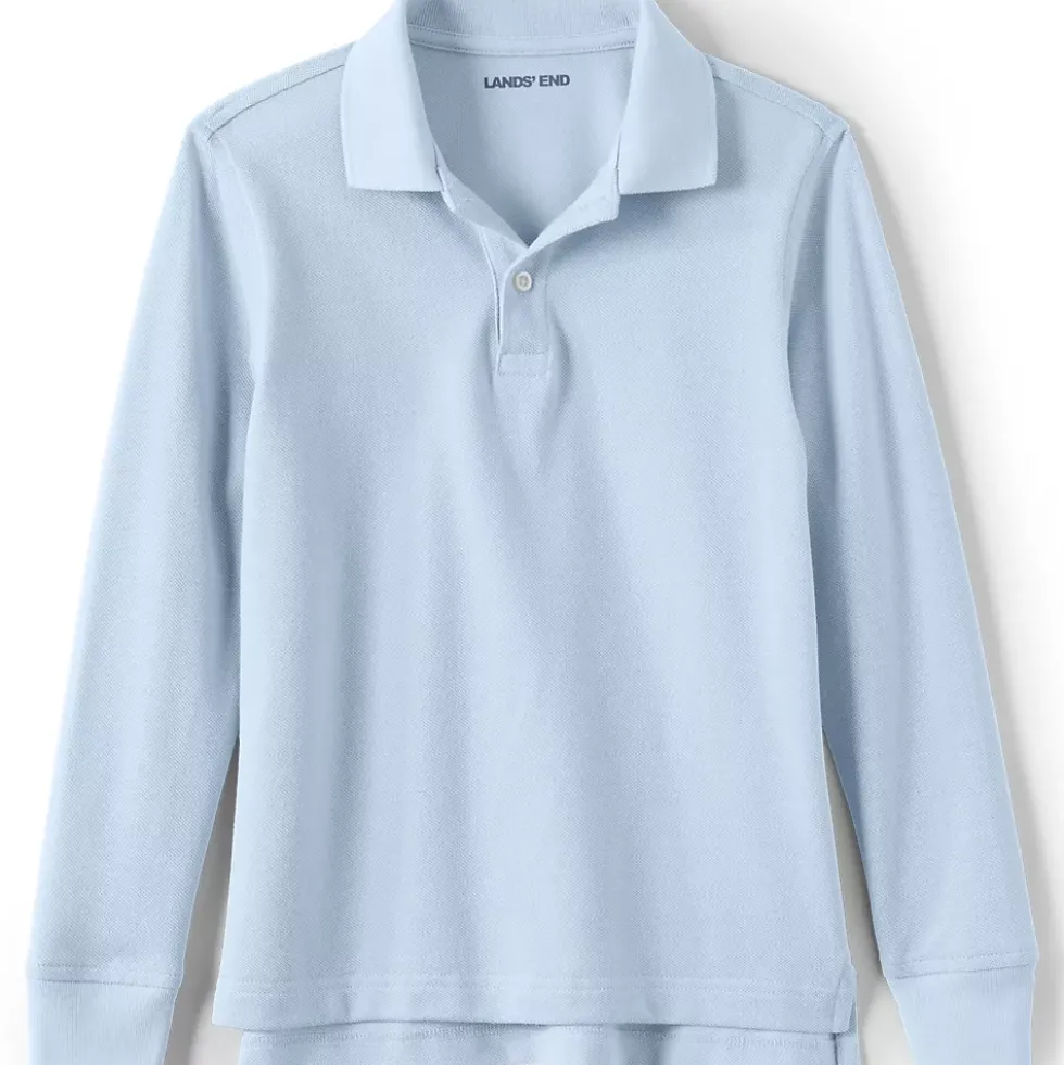 Kids Long Sleeve Mesh Polo Shirt