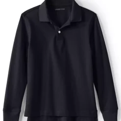 Kids Long Sleeve Mesh Polo Shirt