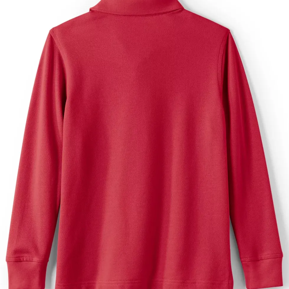 Kids Long Sleeve Mesh Polo Shirt
