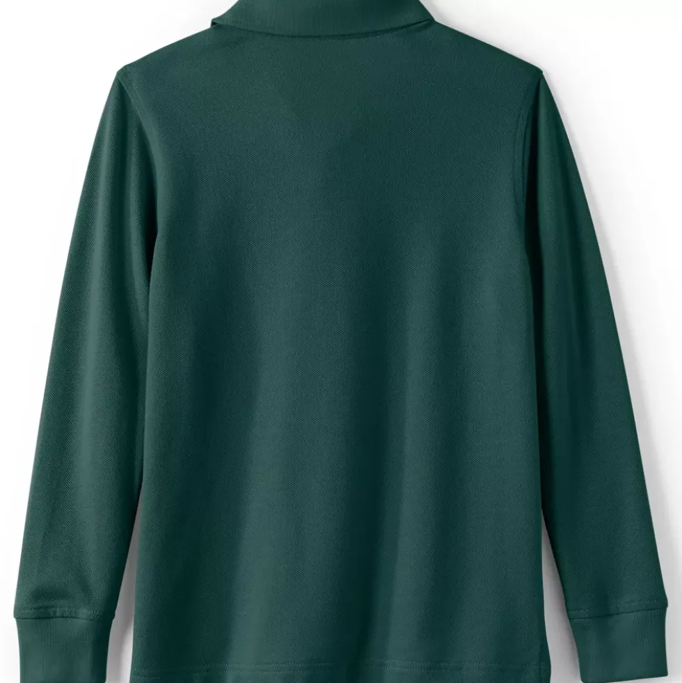 Kids Long Sleeve Mesh Polo Shirt