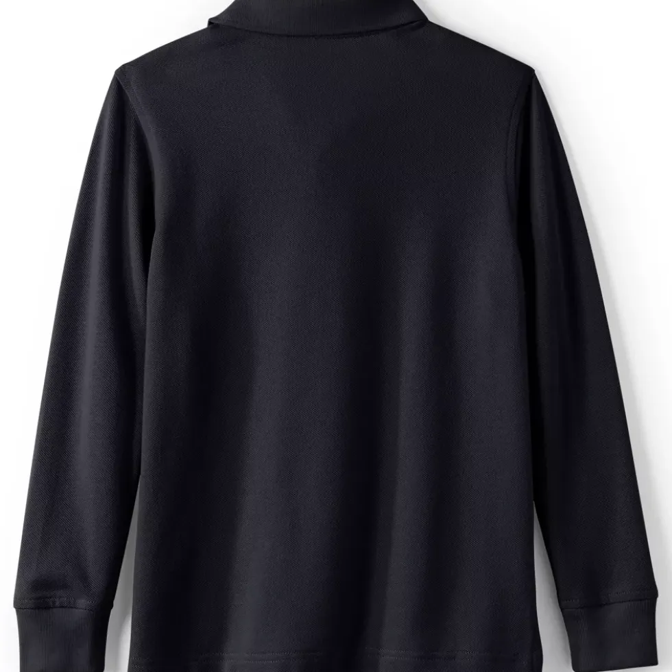 Kids Long Sleeve Mesh Polo Shirt