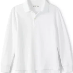 Kids Long Sleeve Mesh Polo Shirt