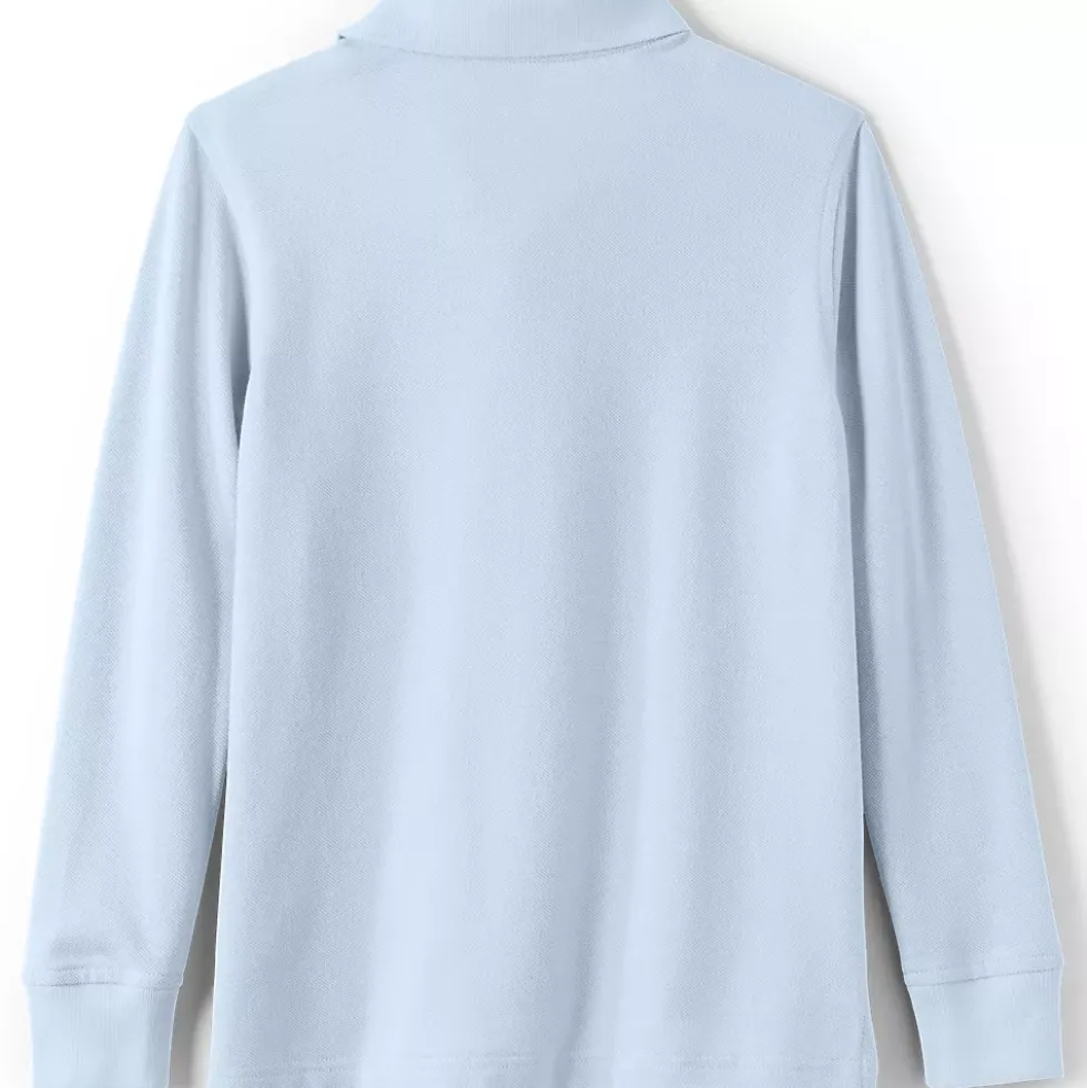 Kids Long Sleeve Mesh Polo Shirt