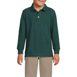 Kids Long Sleeve Mesh Polo Shirt