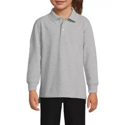 Kids Long Sleeve Mesh Polo Shirt