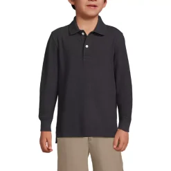 Kids Long Sleeve Mesh Polo Shirt