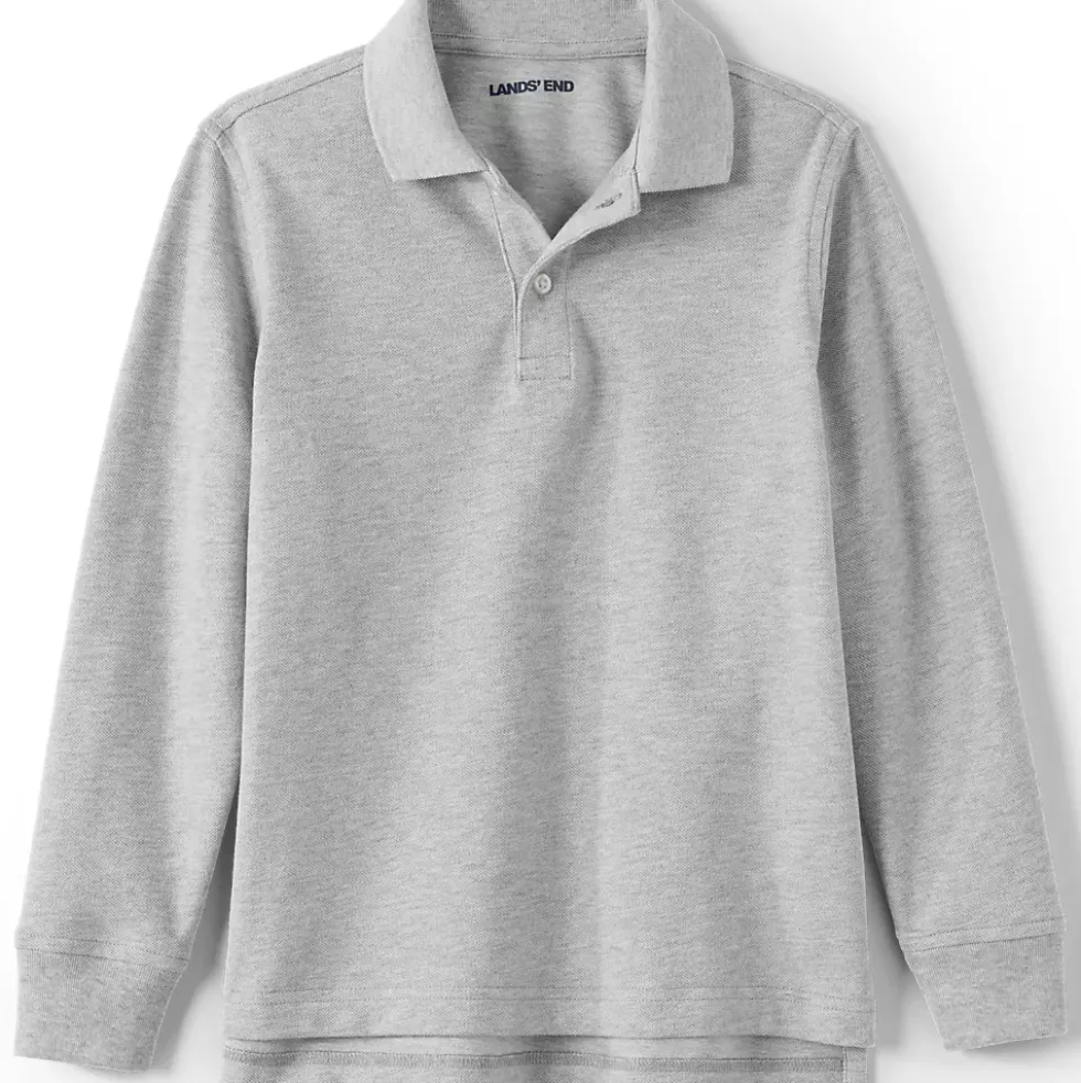 Kids Long Sleeve Mesh Polo Shirt