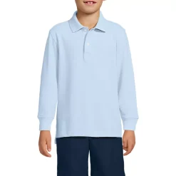 Kids Long Sleeve Mesh Polo Shirt