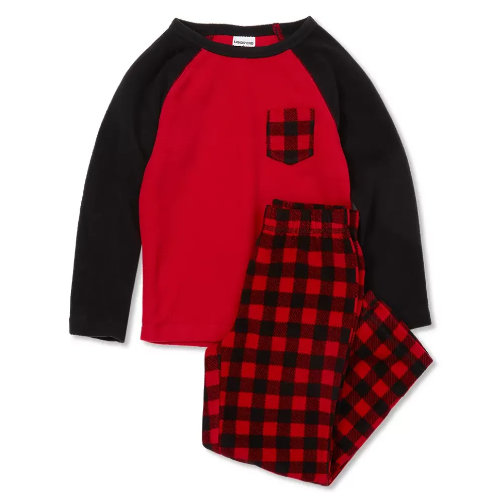 Kids Long Sleeve Pocket Fleece Pajama Set