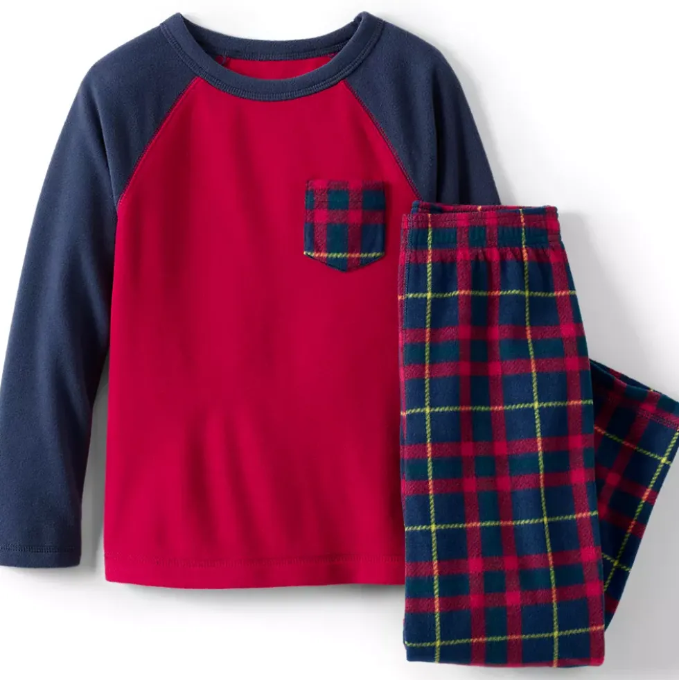 Kids Long Sleeve Pocket Fleece Pajama Set