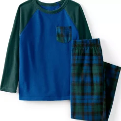 Kids Long Sleeve Pocket Fleece Pajama Set