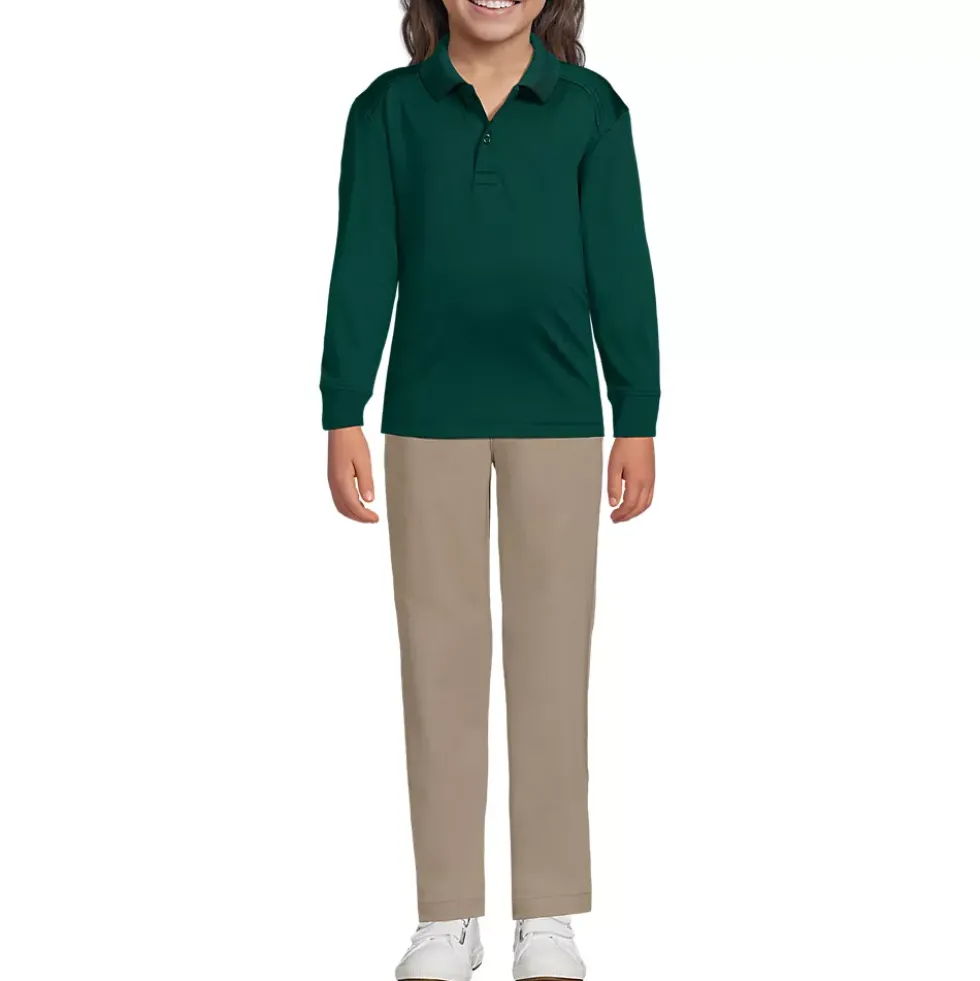 Kids Long Sleeve Rapid Dry Polo Shirt