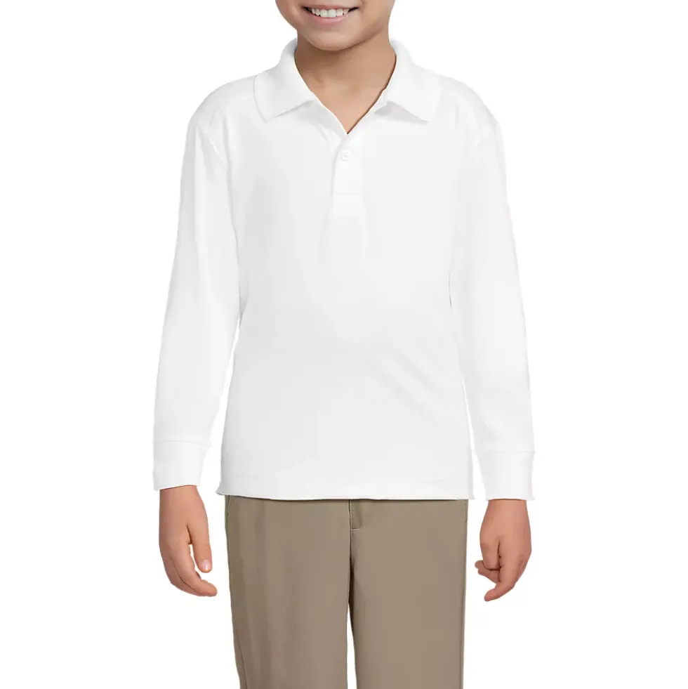 Kids Long Sleeve Rapid Dry Polo Shirt