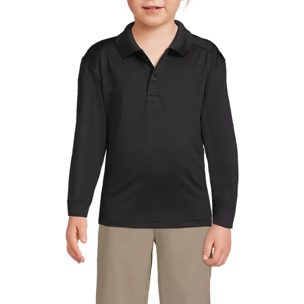 Kids Long Sleeve Rapid Dry Polo Shirt