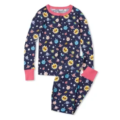 Kids Long Sleeve Top and Bottom Snug Fit Pajama Set