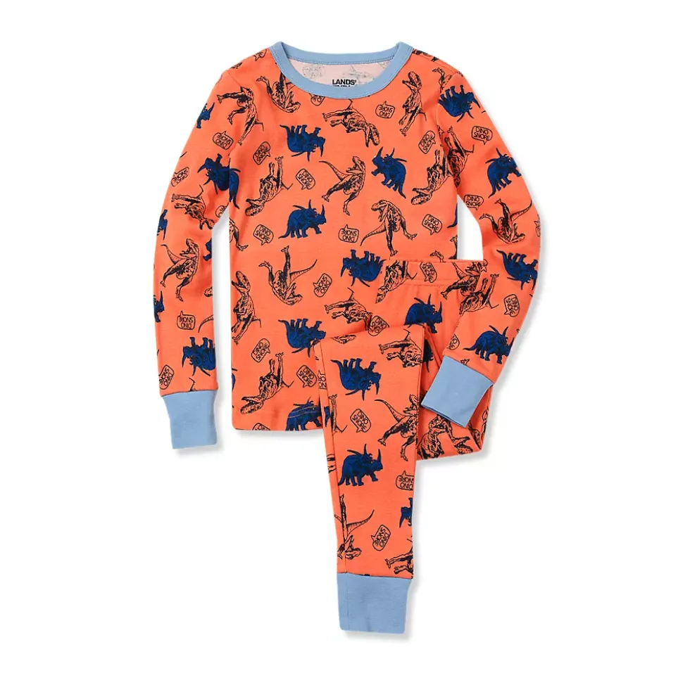 Kids Long Sleeve Top and Bottom Snug Fit Pajama Set