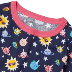 Kids Long Sleeve Top and Bottom Snug Fit Pajama Set
