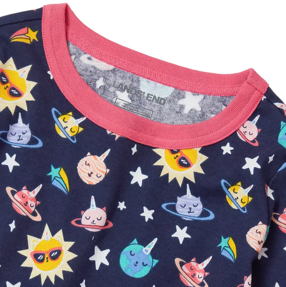 Kids Long Sleeve Top and Bottom Snug Fit Pajama Set