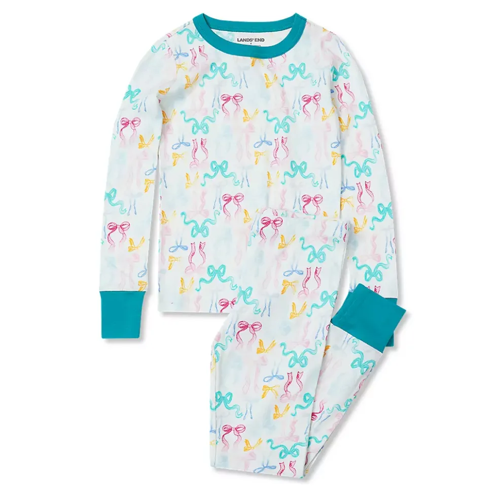 Kids Long Sleeve Top and Bottom Snug Fit Pajama Set
