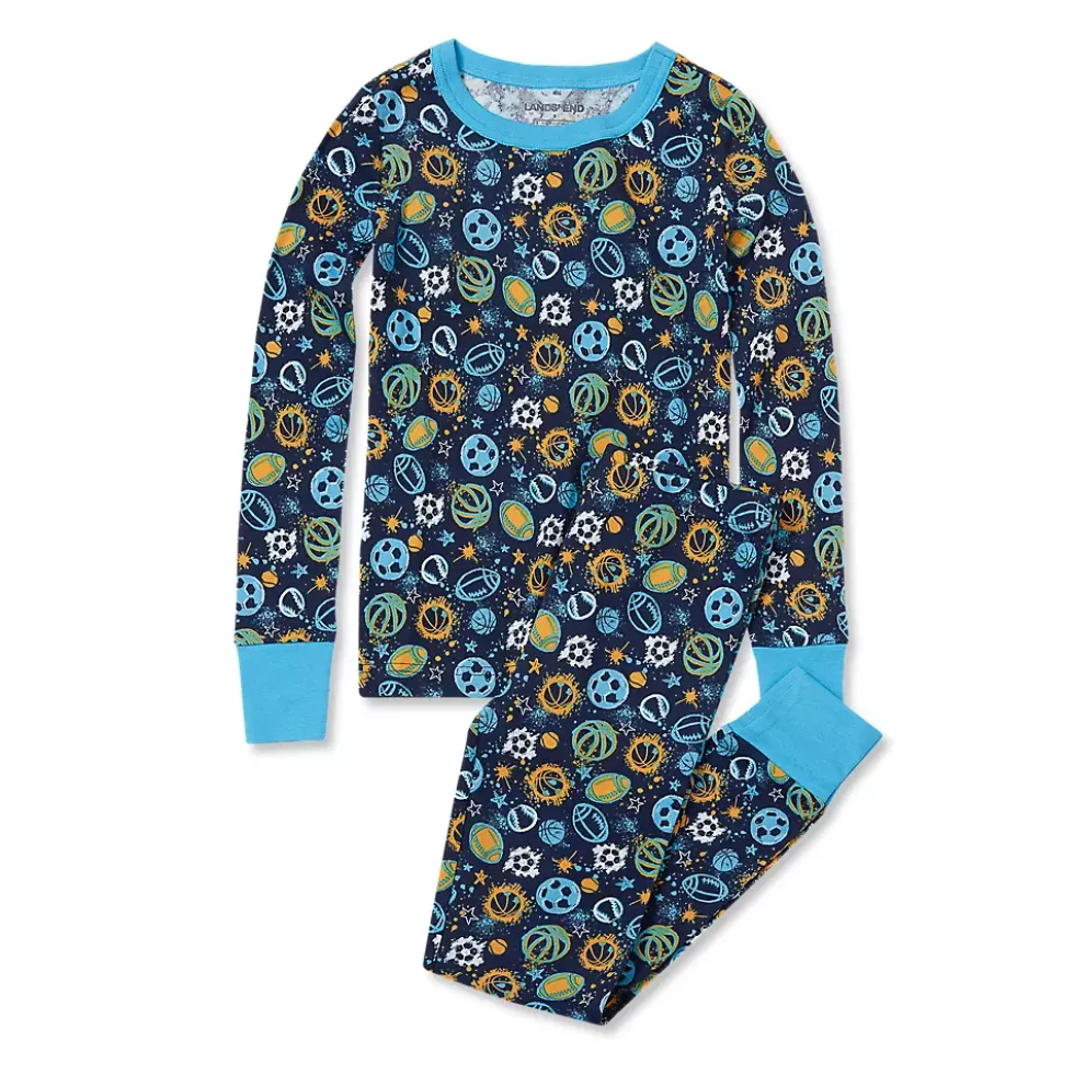 Kids Long Sleeve Top and Bottom Snug Fit Pajama Set