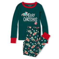 Kids Long Sleeve Top and Bottom Snug Fit Pajama Set