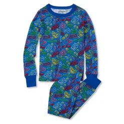 Kids Long Sleeve Top and Bottom Snug Fit Pajama Set