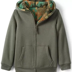 Kids Reversible Sherpa Fleece Hoodie