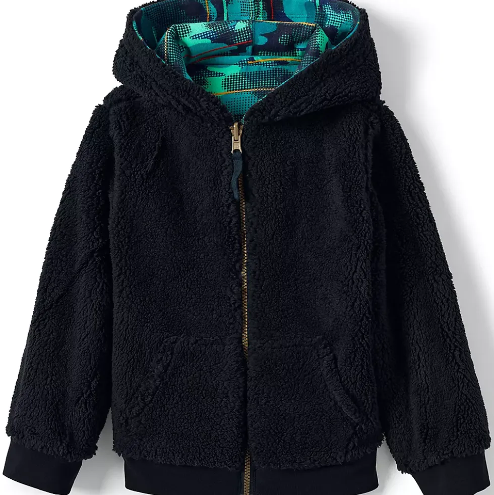 Kids Reversible Sherpa Fleece Hoodie
