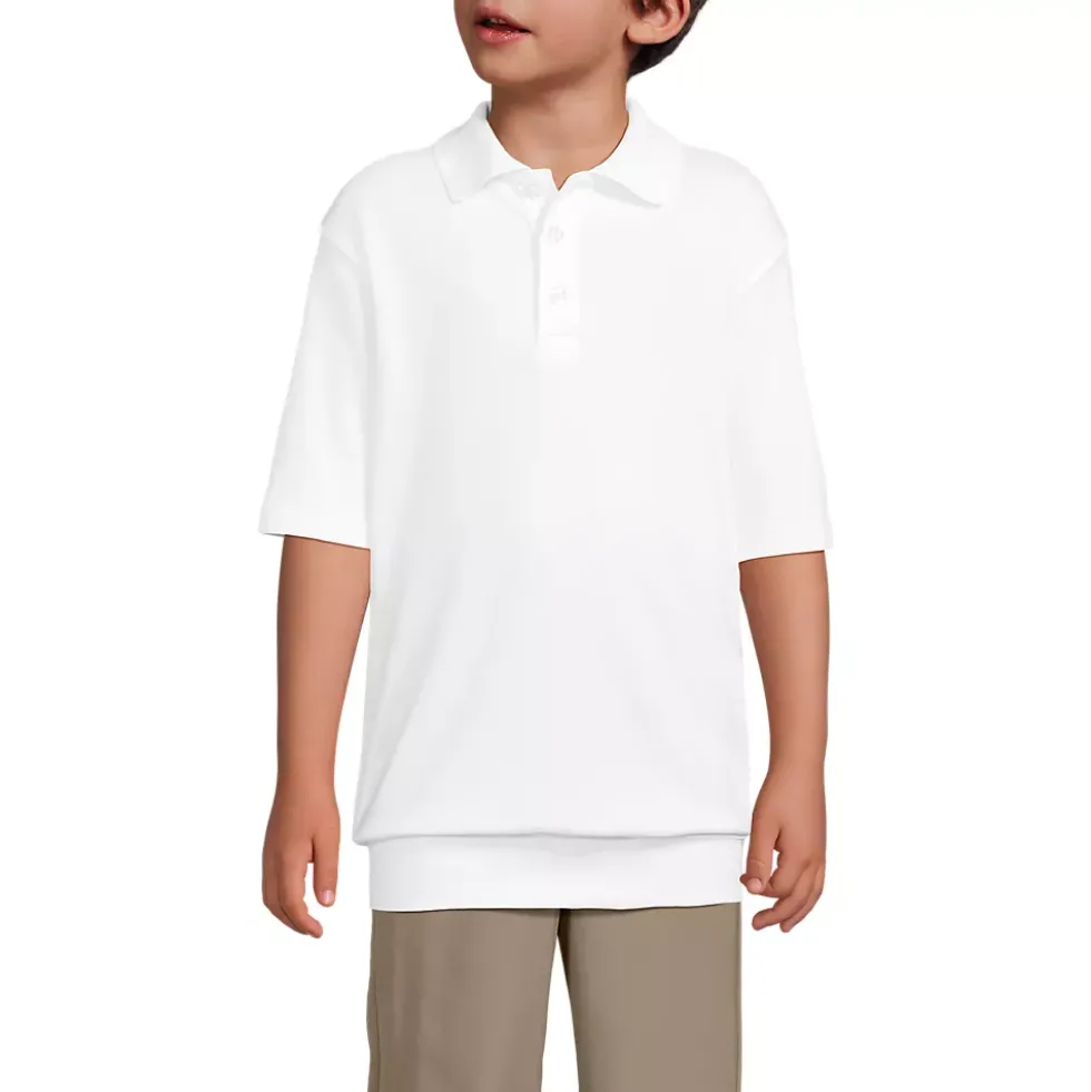 Kids Short Sleeve Banded Bottom Polo Shirt