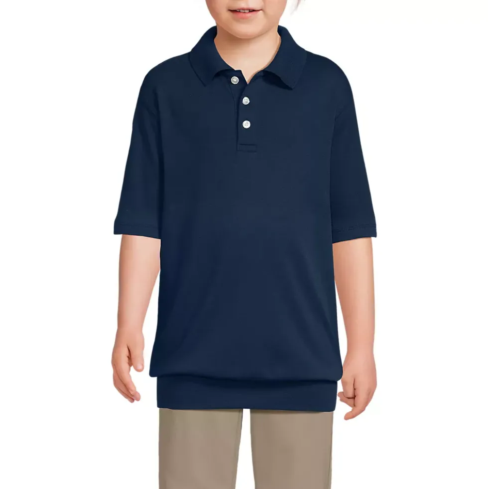 Kids Short Sleeve Banded Bottom Polo Shirt