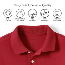 Kids Short Sleeve Interlock Polo Shirt