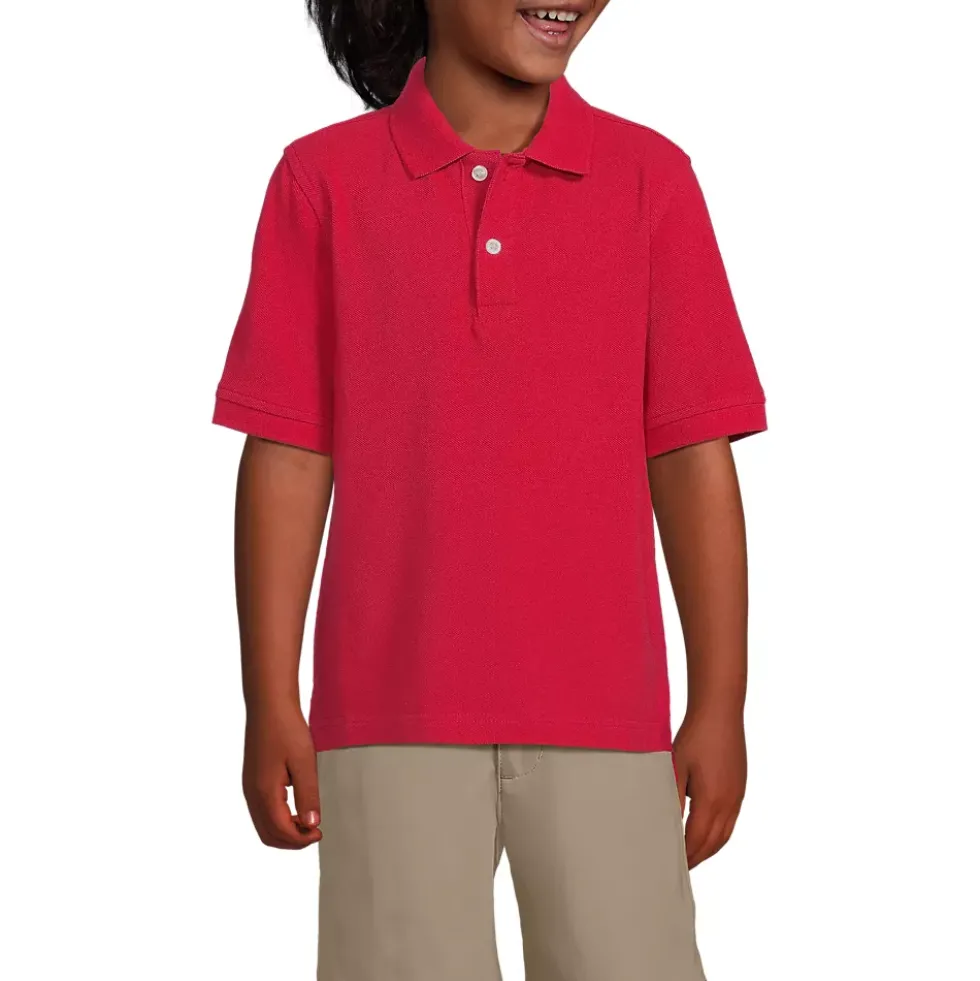 Kids Short Sleeve Mesh Polo Shirt