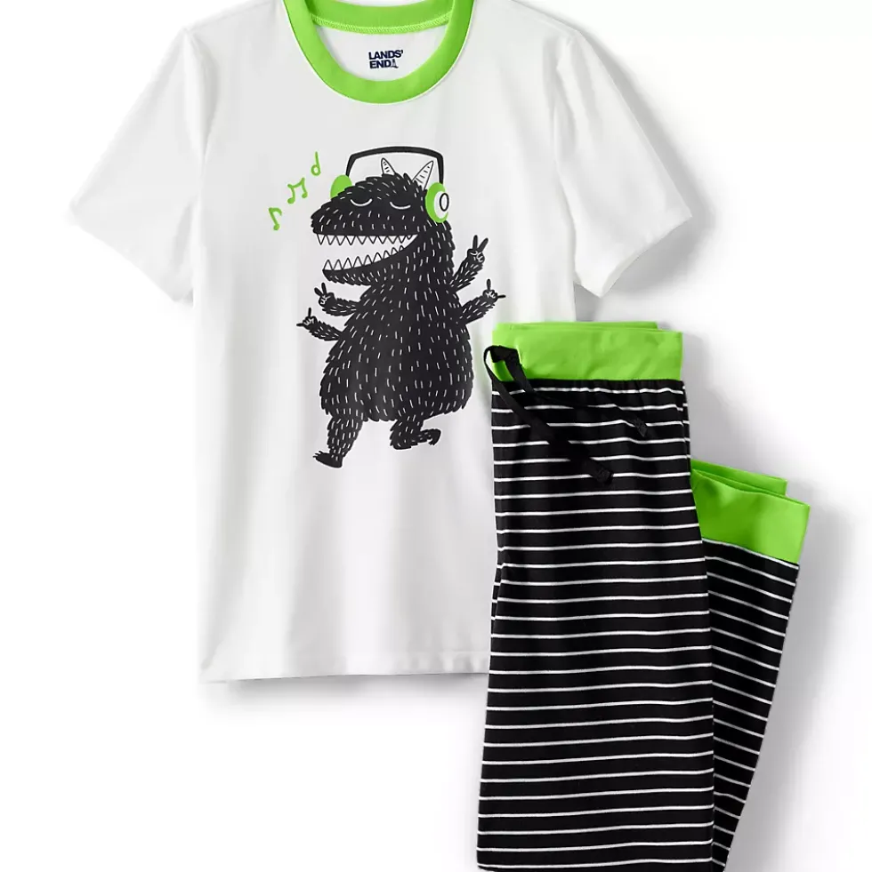Kids Short Sleeve Top and Jogger Bottom Pajama Set