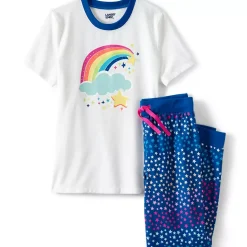 Kids Short Sleeve Top and Jogger Bottom Pajama Set