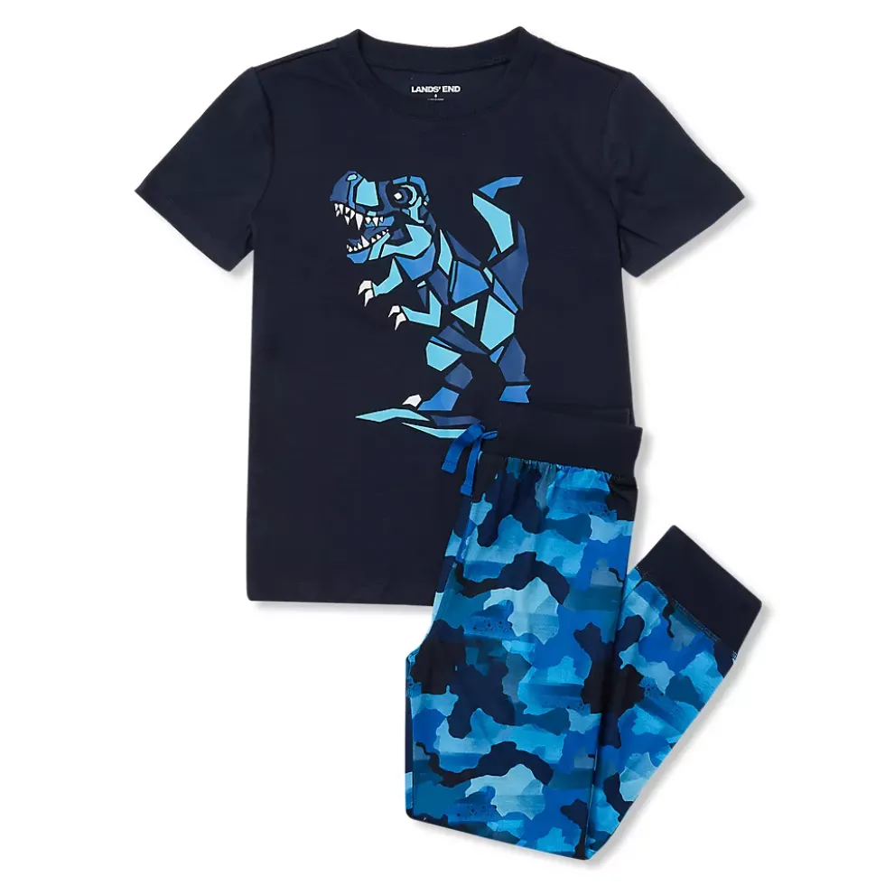 Kids Short Sleeve Top and Jogger Bottom Pajama Set