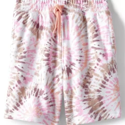 Kids Tie Dye French Terry Pull On Sweat Shorts