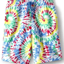 Kids Tie Dye French Terry Pull On Sweat Shorts