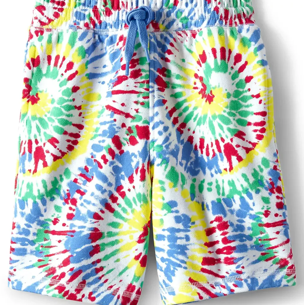 Kids Tie Dye French Terry Pull On Sweat Shorts