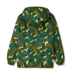 Kids Waterproof Hooded Packable Rain Jacket