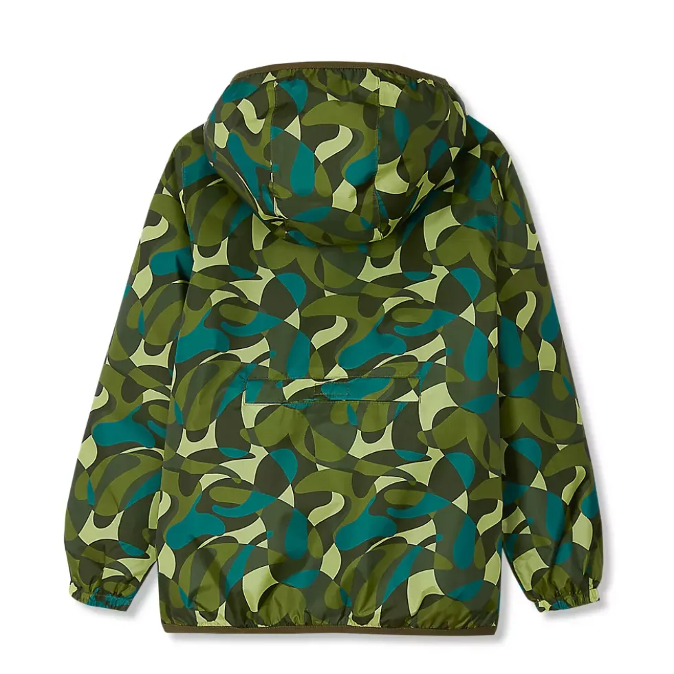 Kids Waterproof Hooded Packable Rain Jacket
