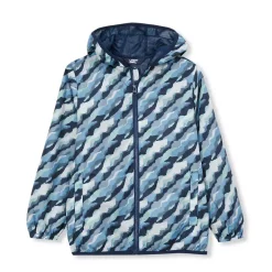 Kids Waterproof Hooded Packable Rain Jacket