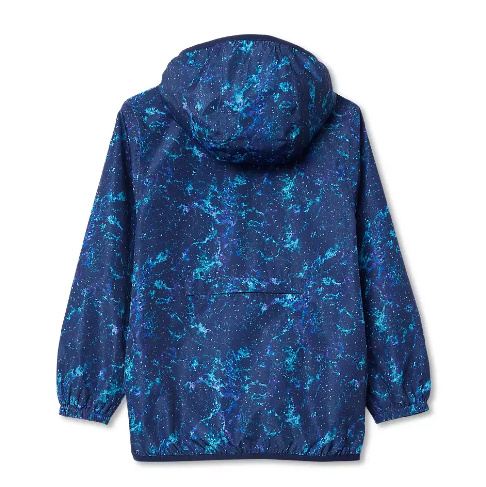 Kids Waterproof Hooded Packable Rain Jacket