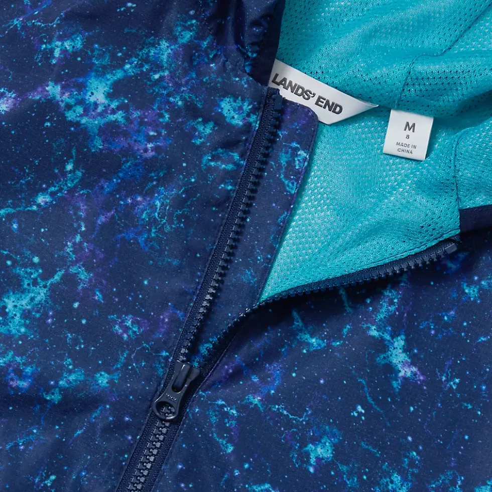 Kids Waterproof Hooded Packable Rain Jacket