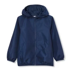 Kids Waterproof Hooded Packable Rain Jacket